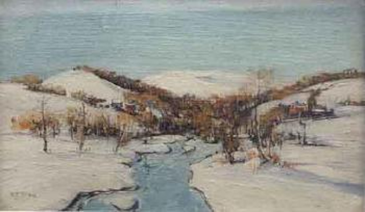 Winter in the river valley by Walter Emerson Baum