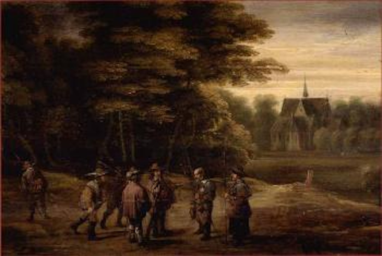 Landscape with hunters by David Teniers II