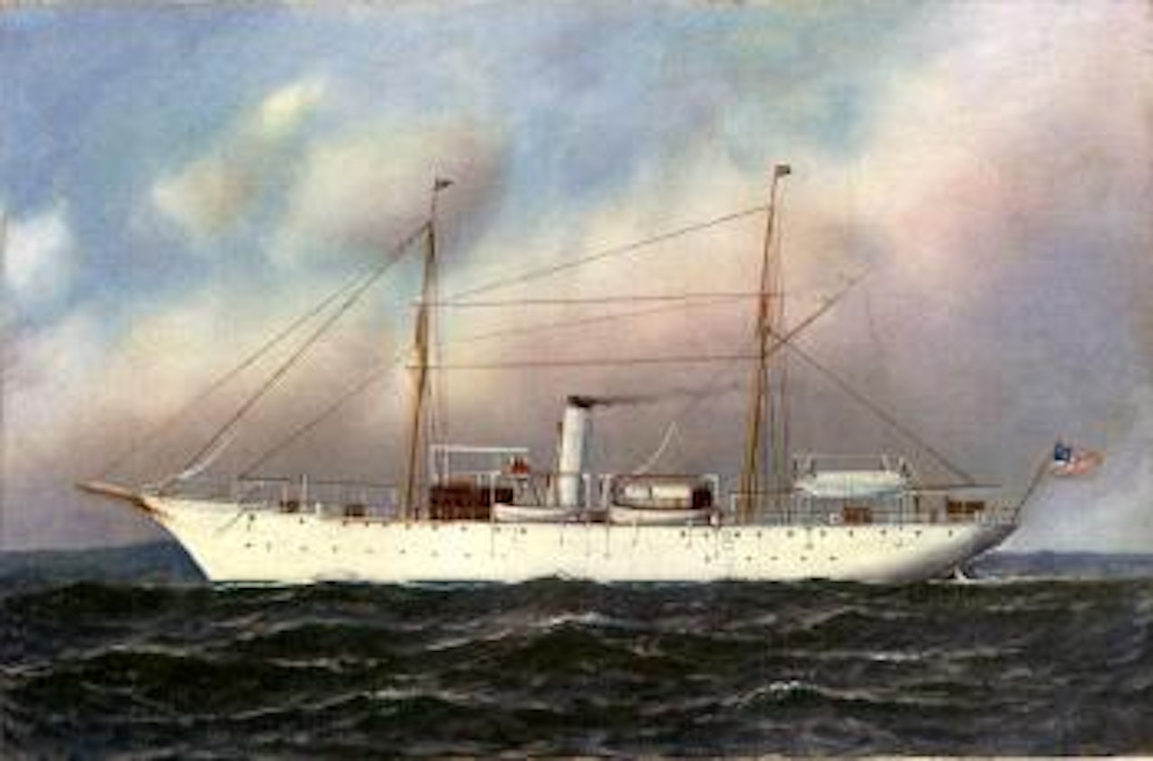 Steam yacht Columbia by Antonio Jacobsen
