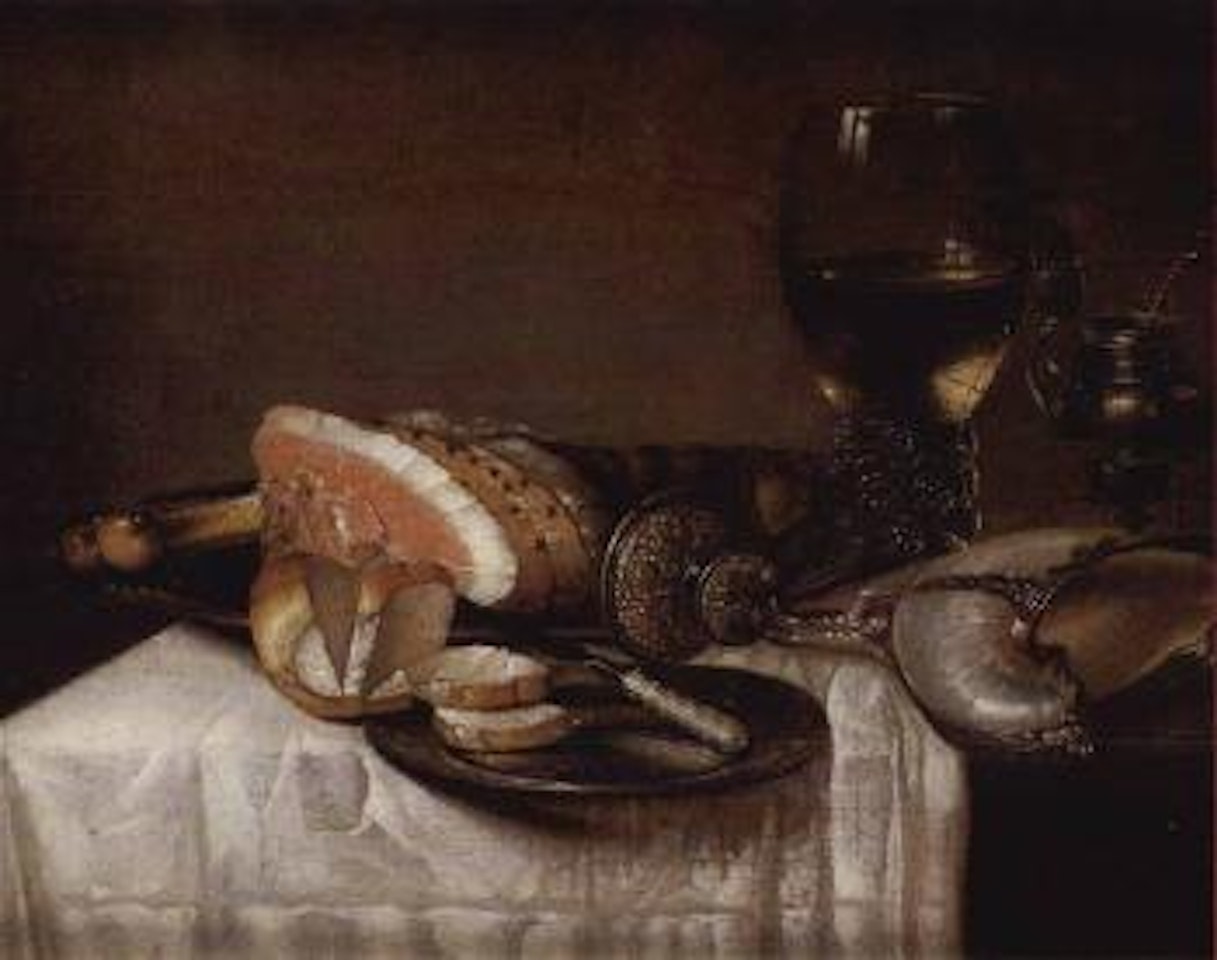 Still life with copper and cheese by Willem Claesz Heda