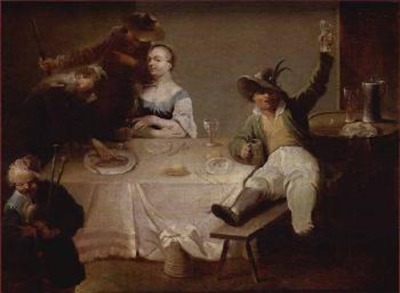 Inn scene by Januarius Johann Rasso Zick