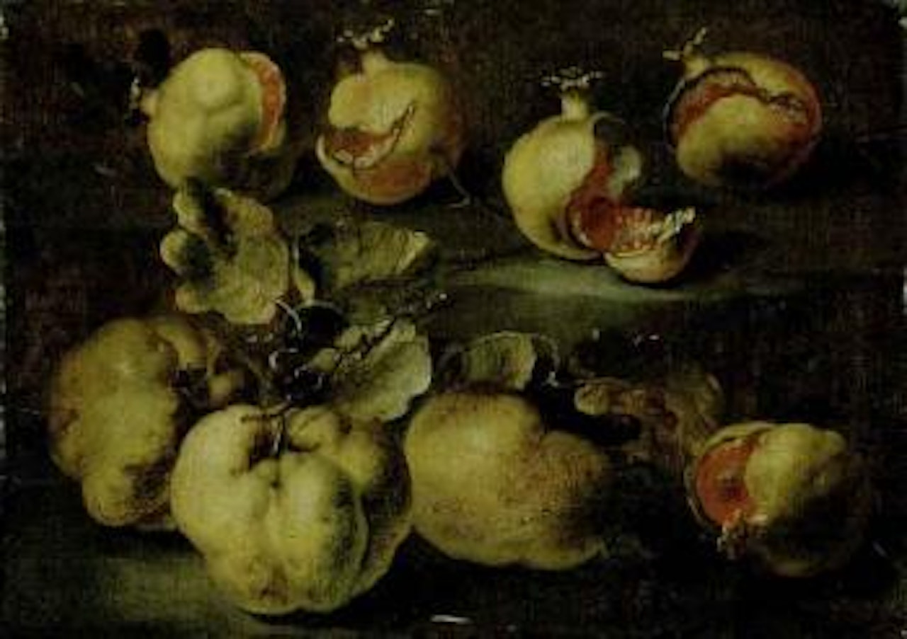 Still life with quinces and pomegranates by Abraham Brueghel
