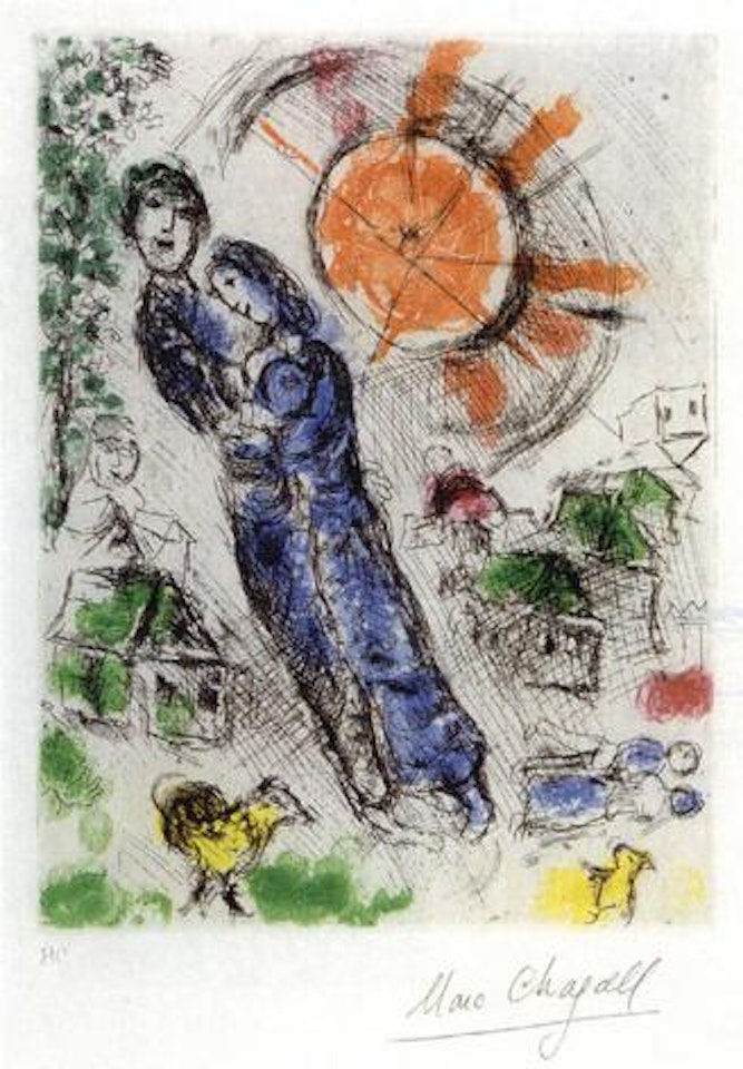 Soleil aux amoureux by Marc Chagall