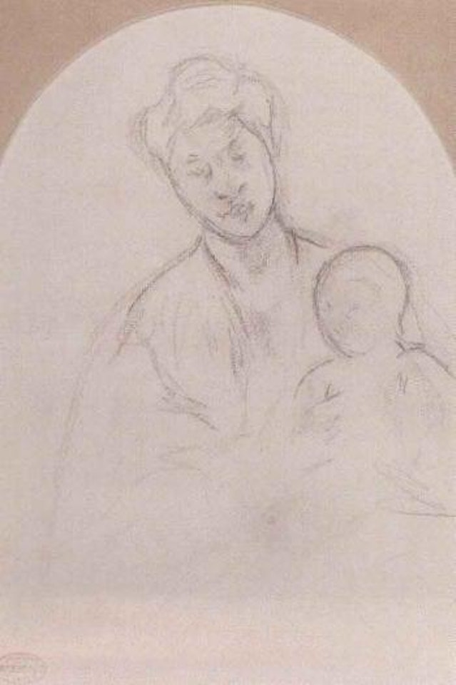Mother Jeanne holding her baby by Mary Cassatt