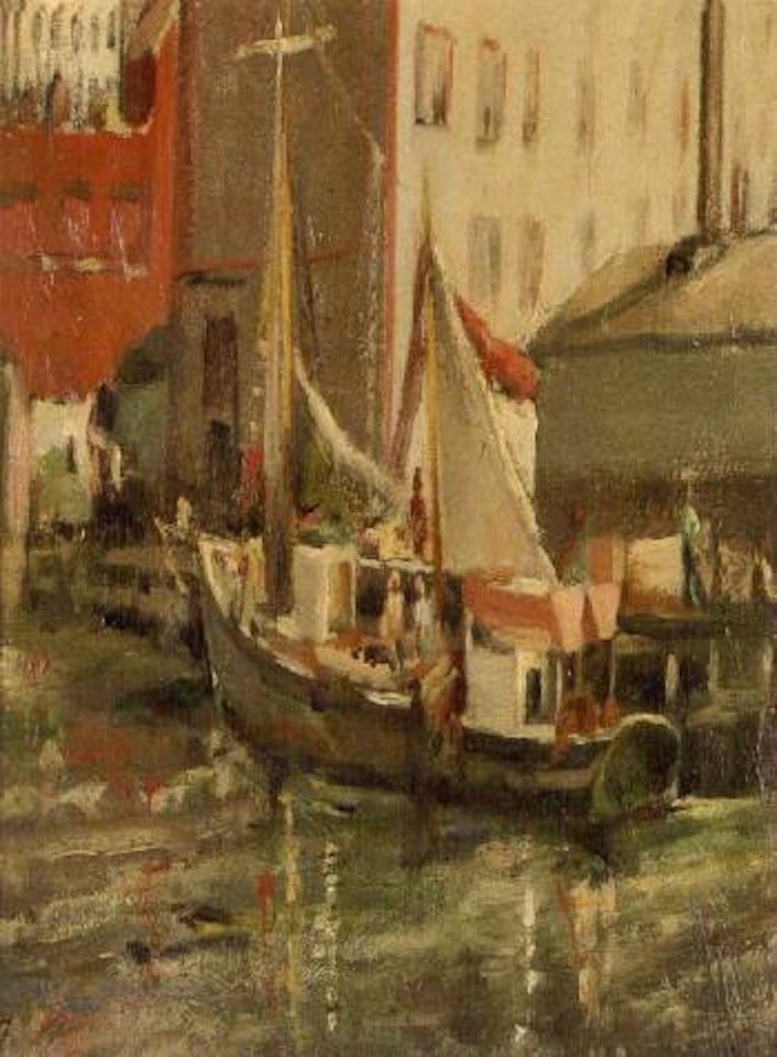 Fishing boat, Fulton fish market, New York City by Franz Kline