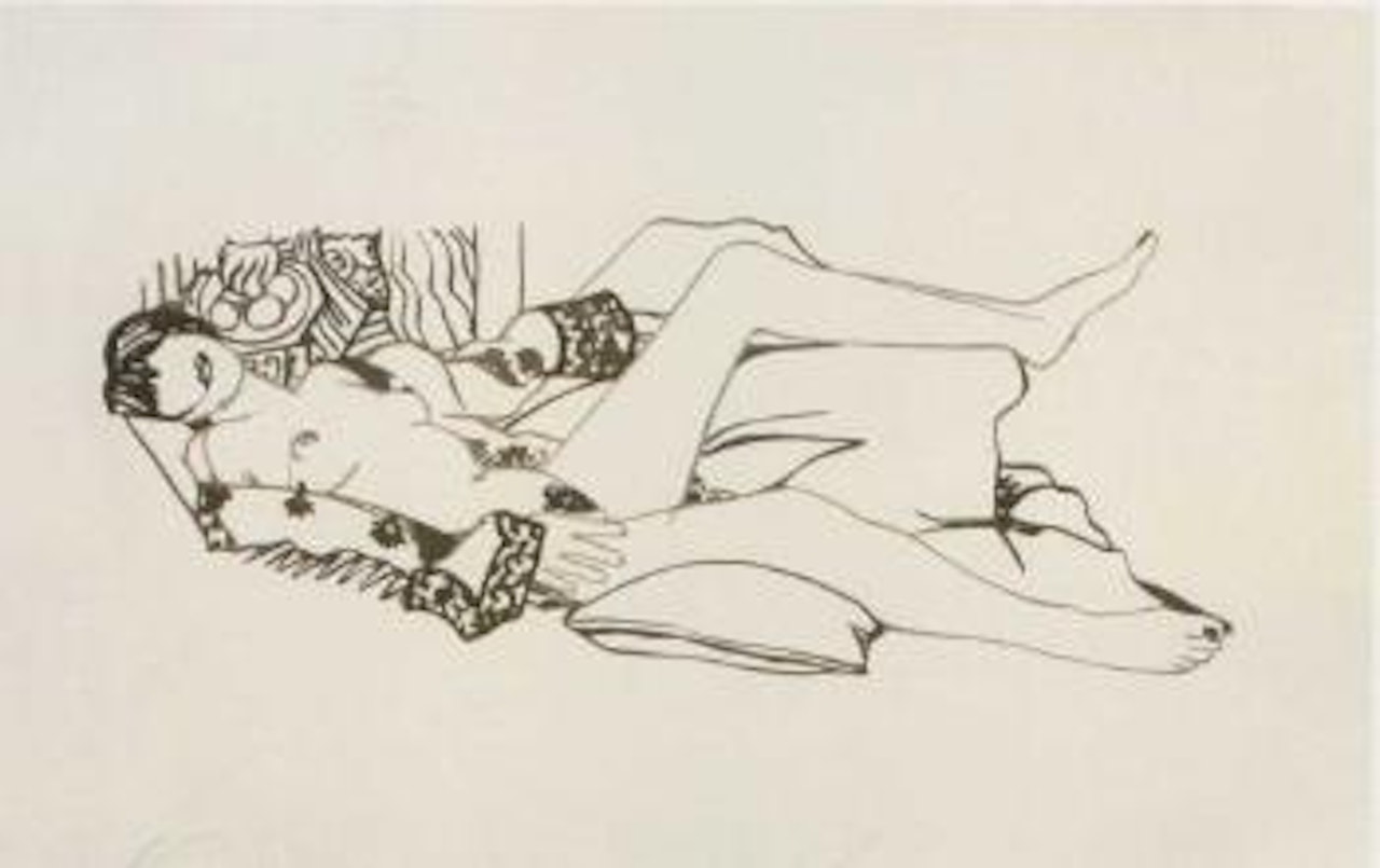 Monica nude with Matisse by Tom Wesselmann