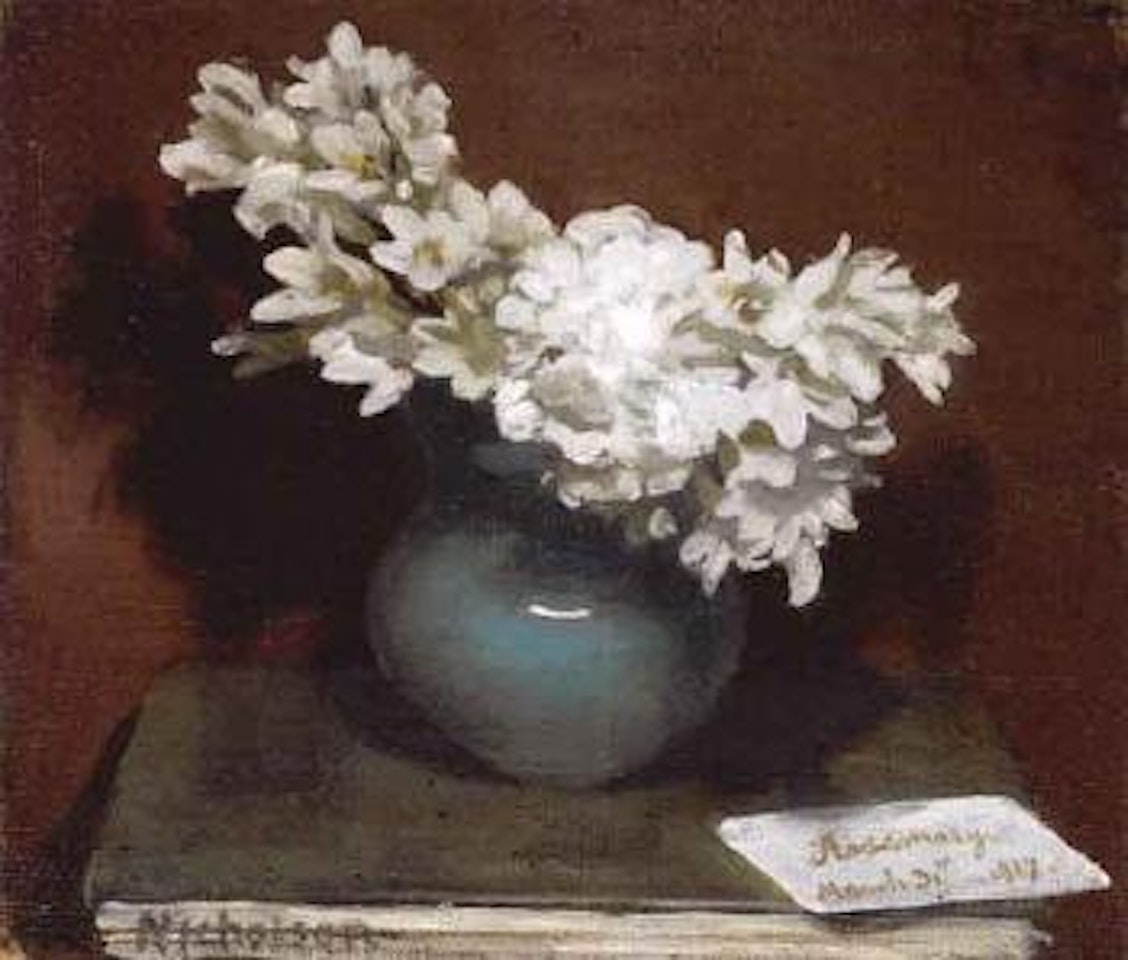 Still life with white freesias by William Nicholson