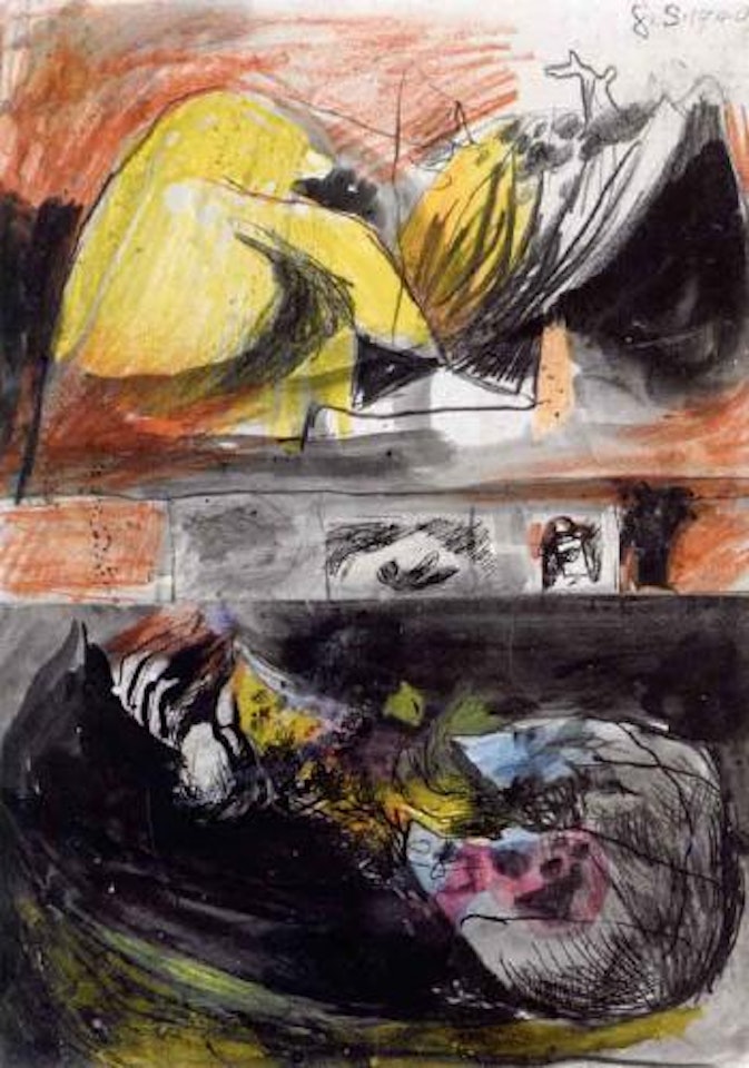 Study for folded hills by Graham Sutherland