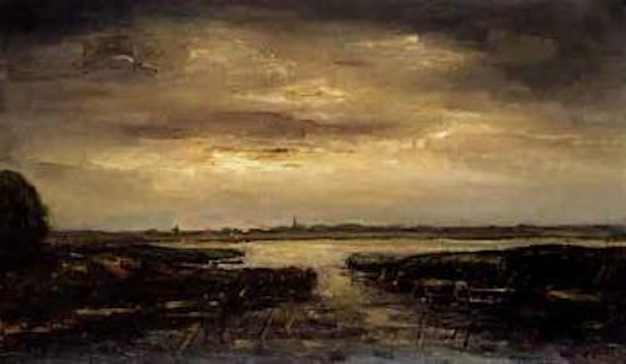 Landscape at dusk by Arnout Colnot