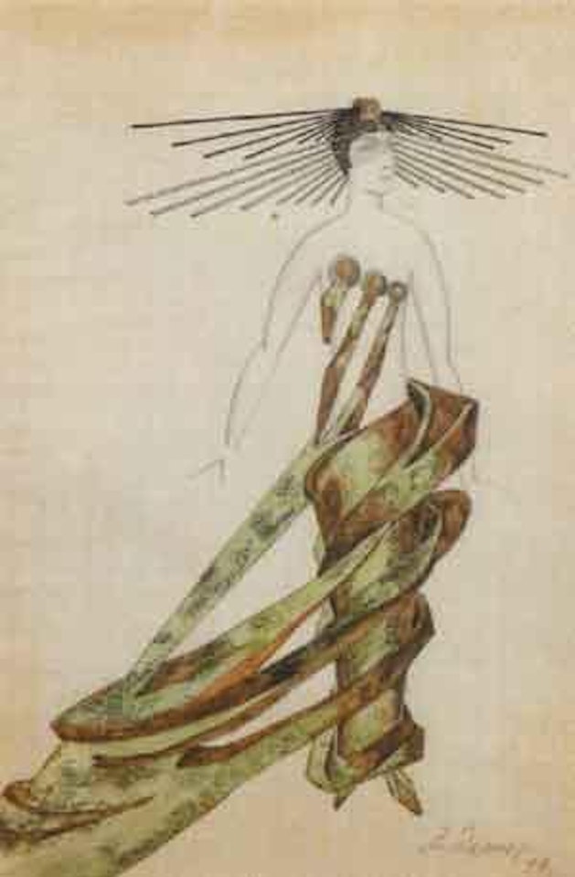 Costume sketch by Alexandra Exter