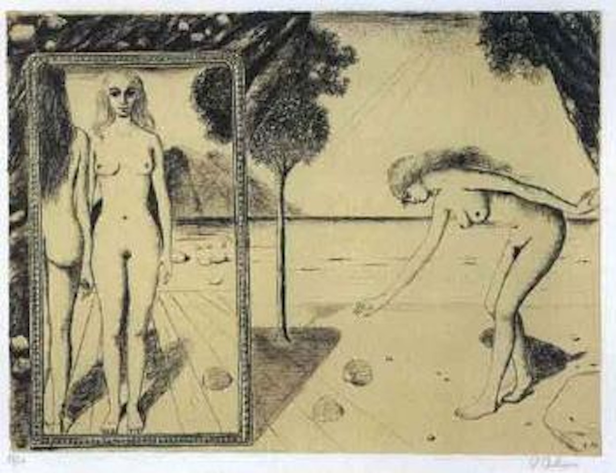La plage by Paul Delvaux