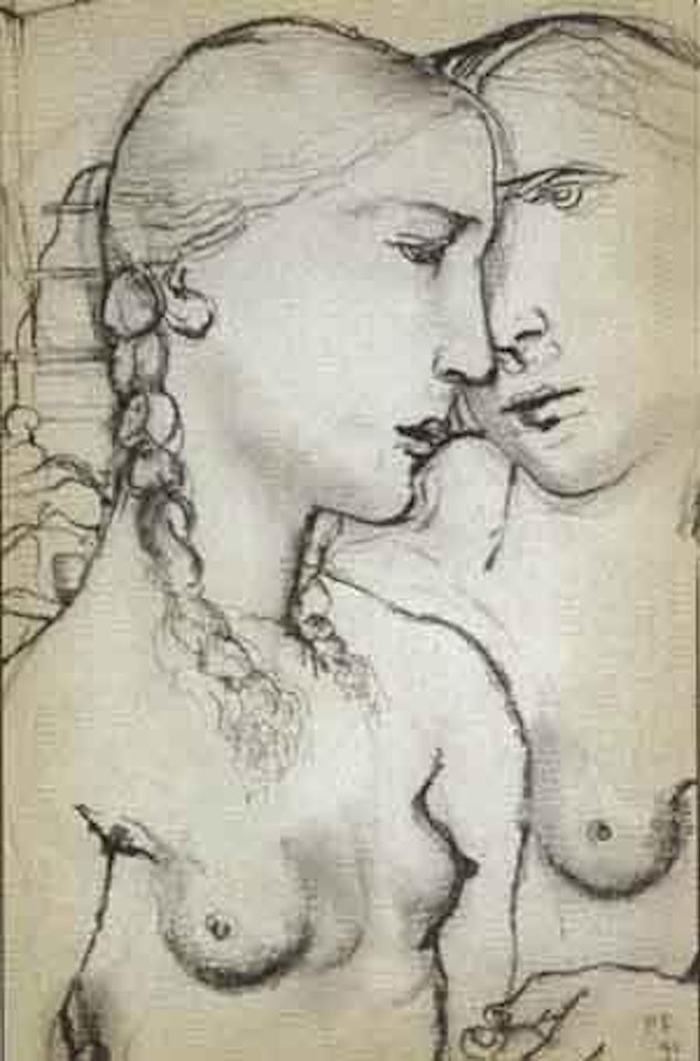 Nu aux tresses by Paul Delvaux