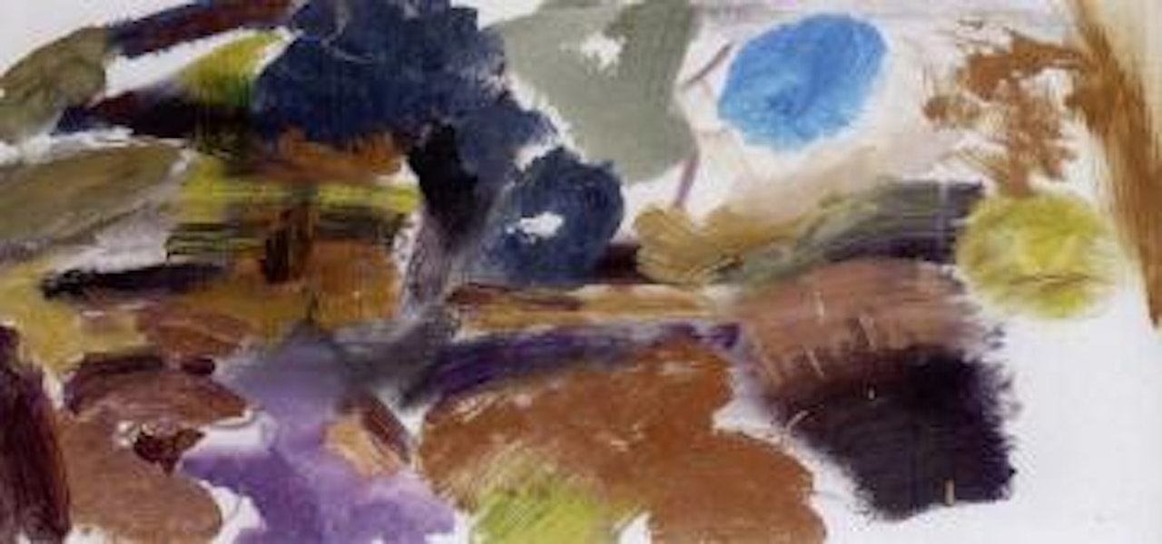 Woodland, blue November by Ivon Hitchens