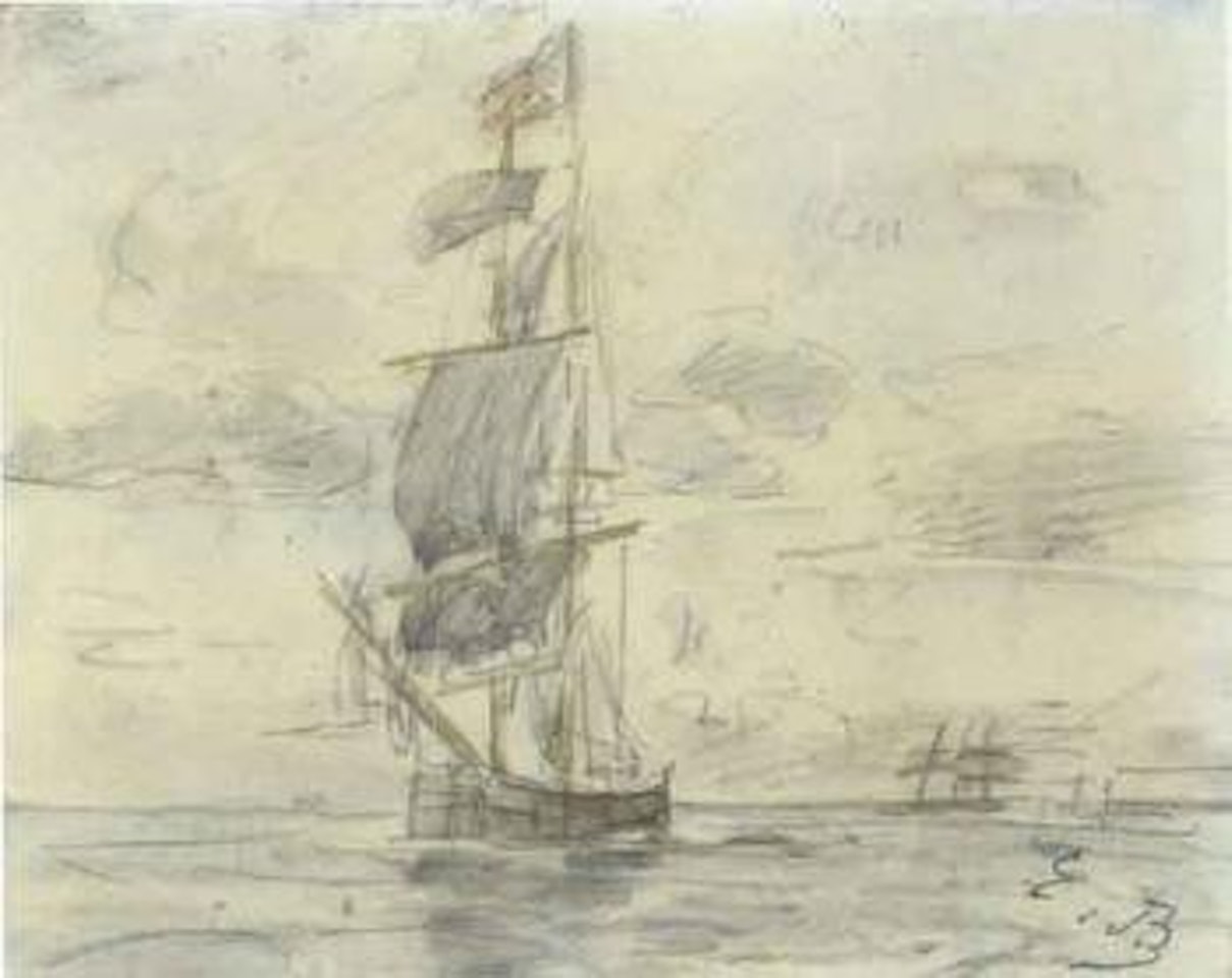 Trois-mats by Eugène Boudin