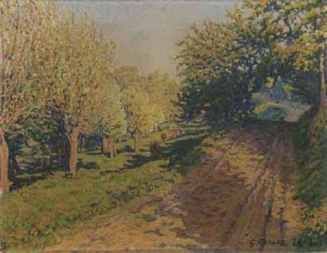 Chemin de campagne ombrage by Gustave Cariot