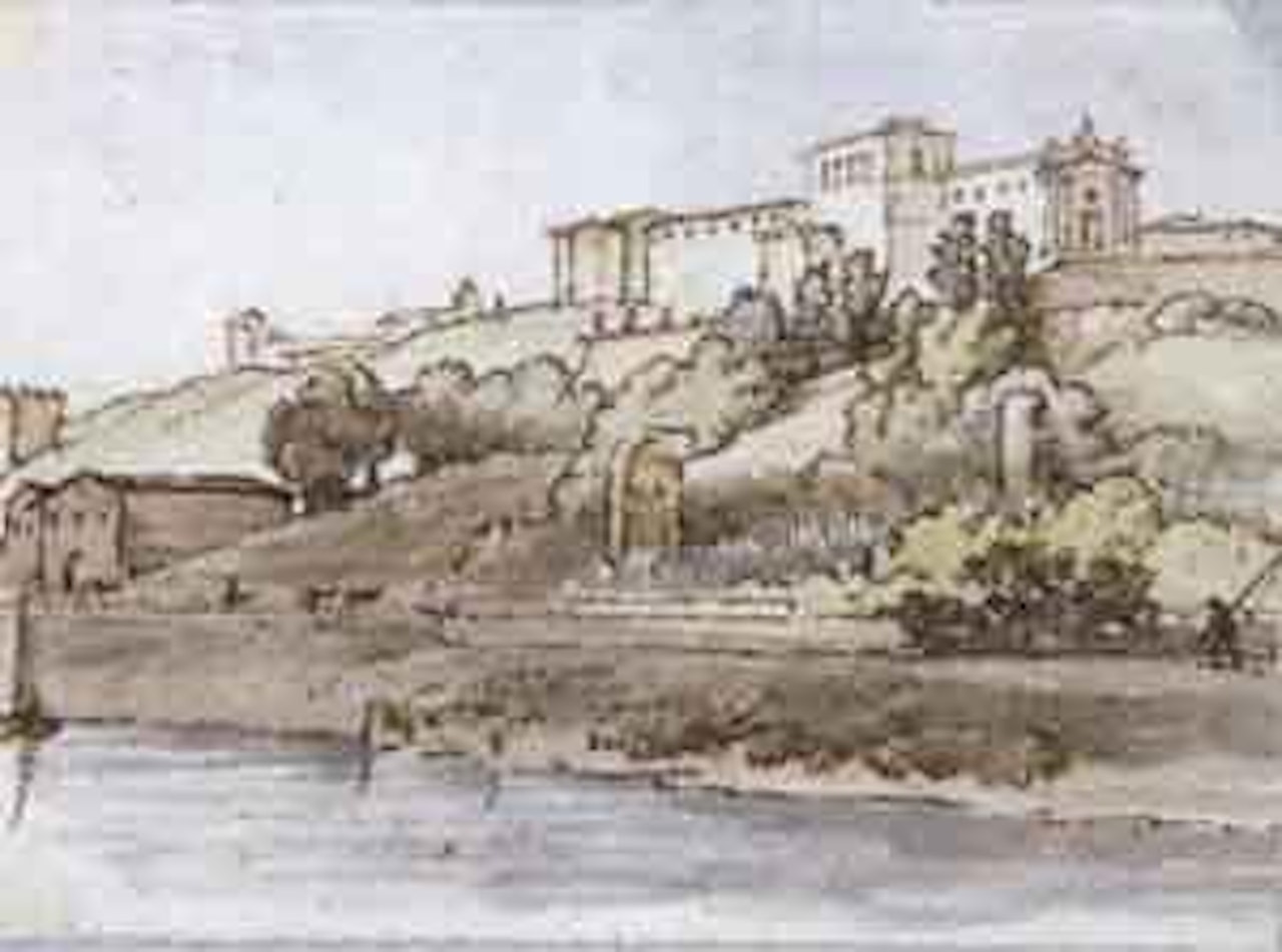 Vue de l'eglise de Santa Maria del Priorato, Rome by Simon Denis