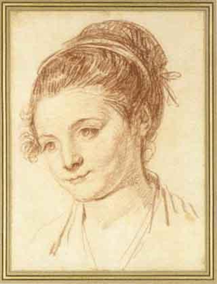 Tete de femme by Jean-Baptiste Greuze