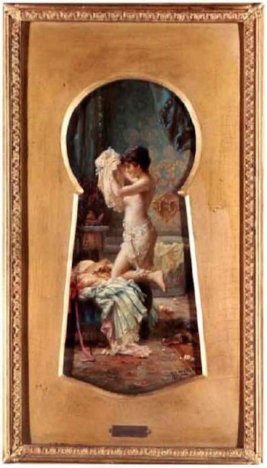 Throught the keyhole by Hans Zatzka