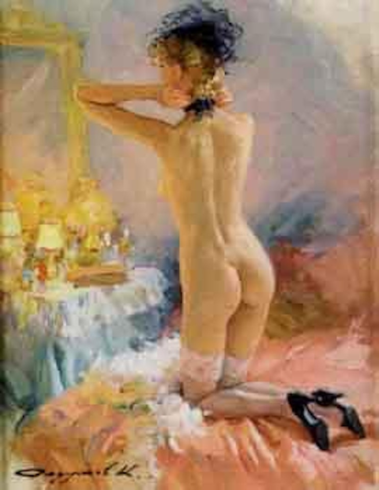 Nude at mirror by Constantin Razoumov
