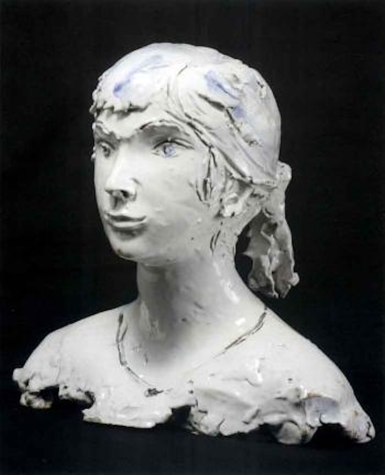 Bust of girl by Lucio Fontana