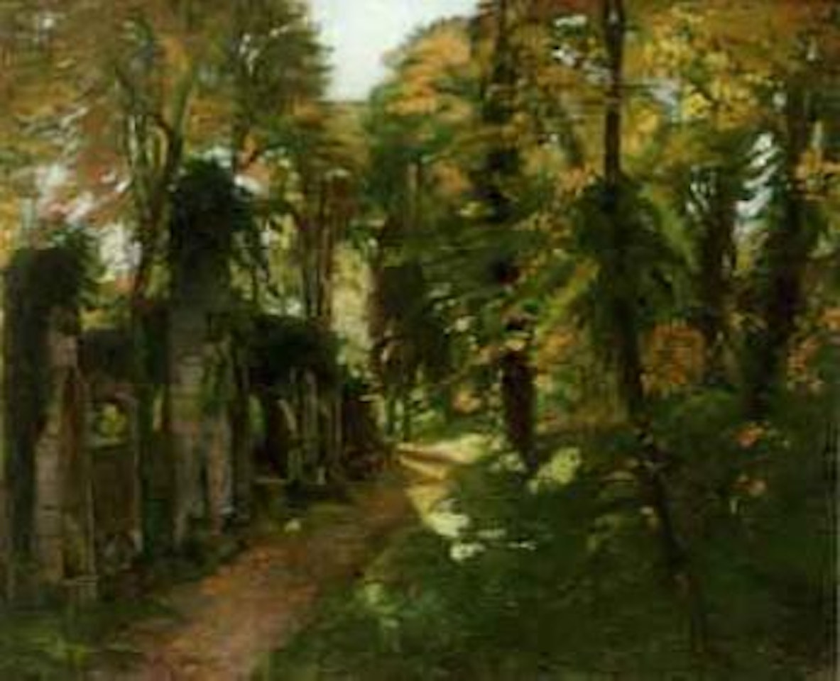 Park landscape with ruins by Emile Bernard
