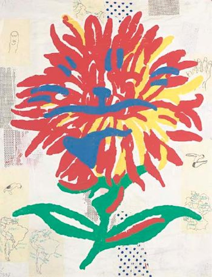 Large hybrid flower no.2 by Donald Baechler