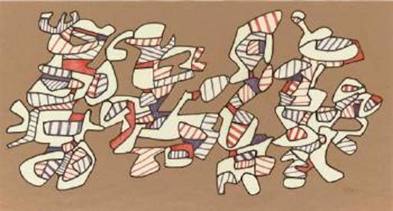 Scene a 4 figures by Jean Dubuffet