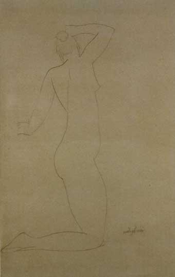 Femme nue agenouillee by Amedeo Modigliani