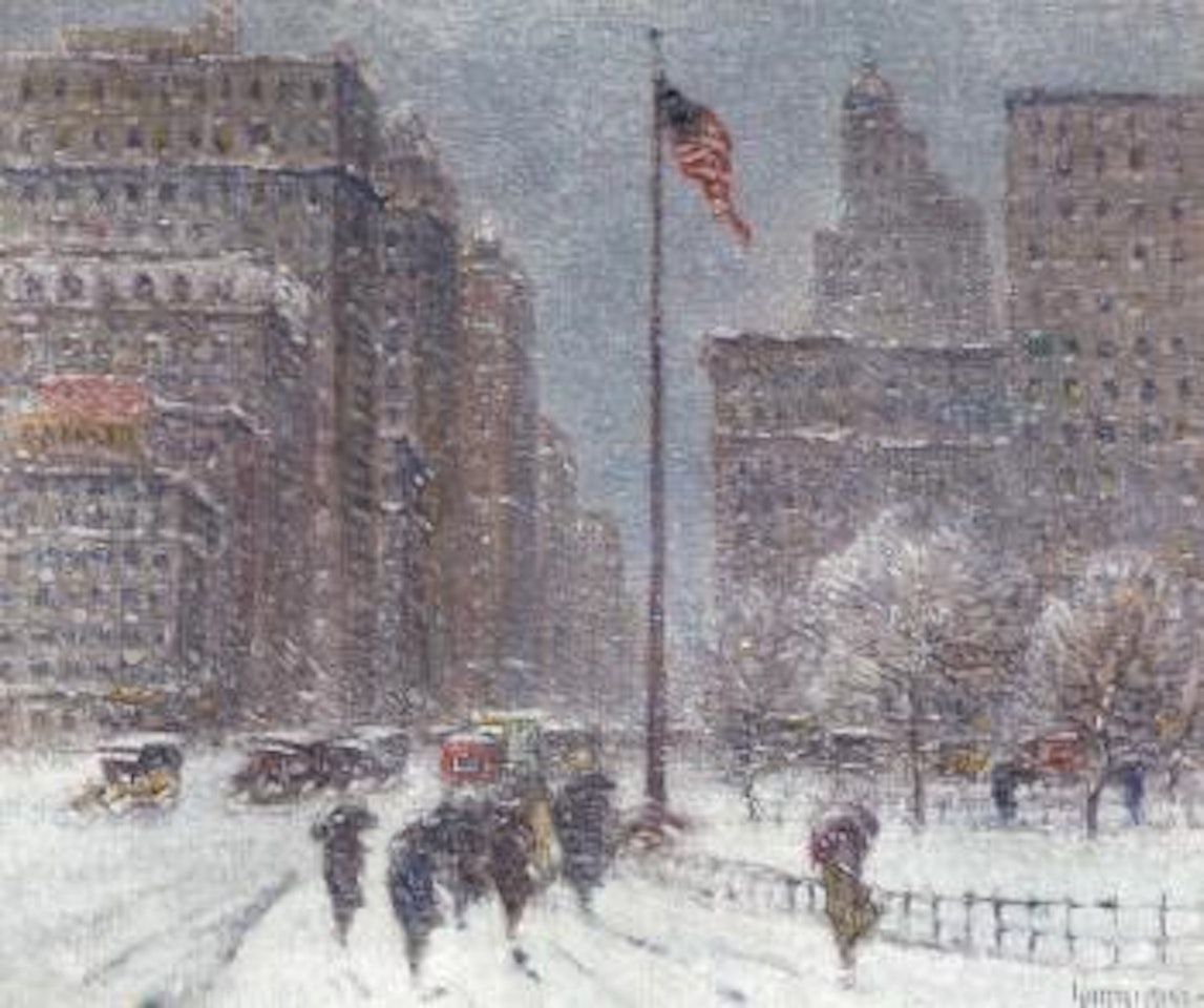 Fifth Avenue and Madison Square, winter by Guy Carleton Wiggins