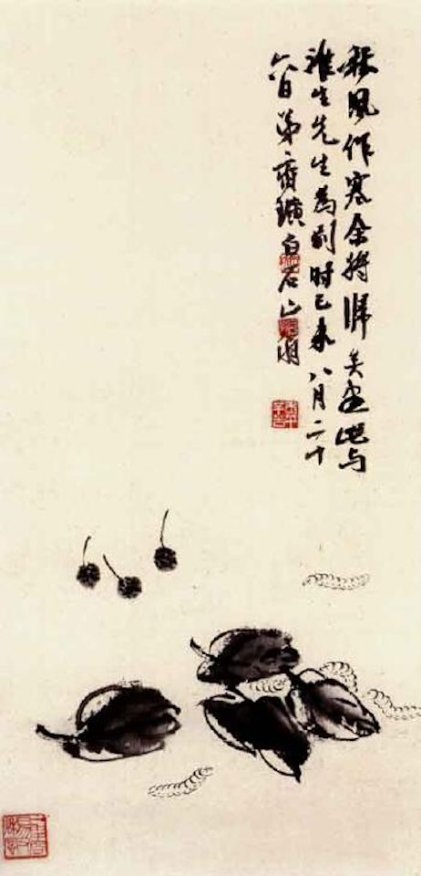 Silkworms by Qi Baishi