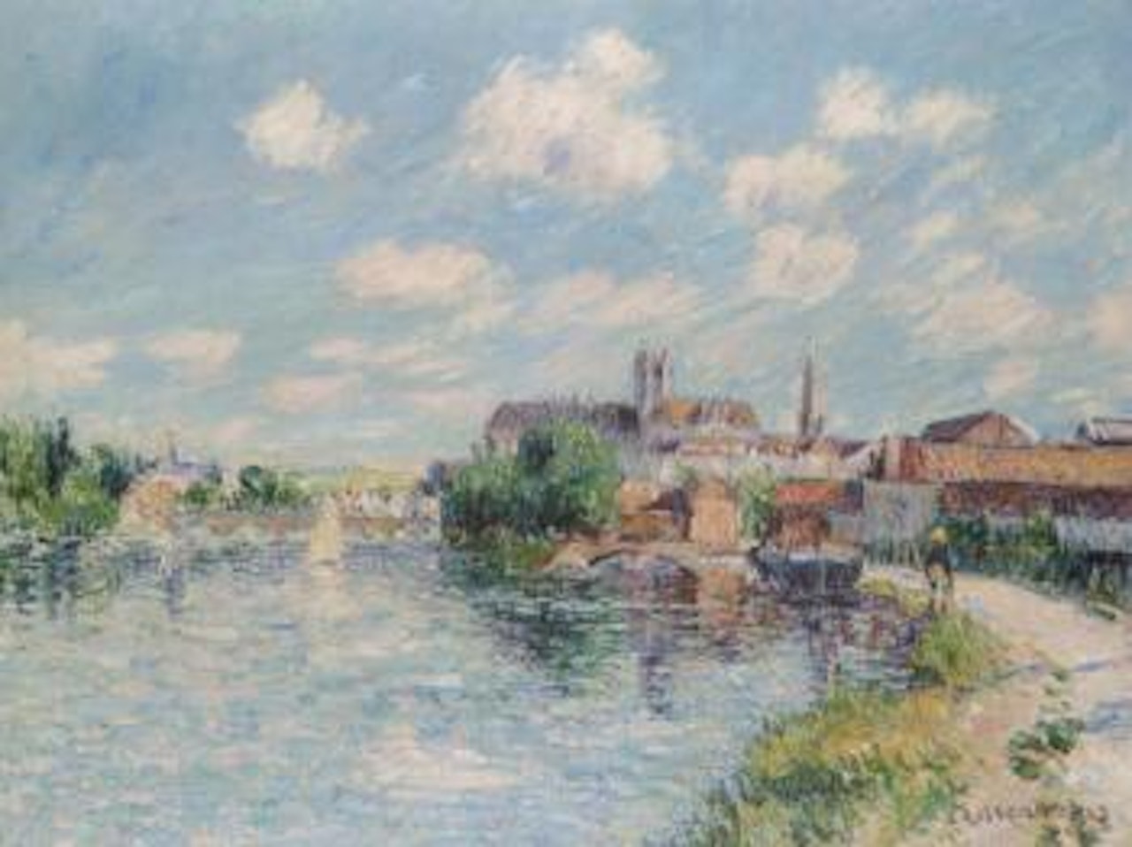 The Yonne at Auxerre by Gustave Loiseau