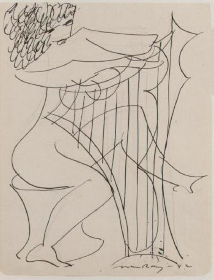 Harp player by Man Ray