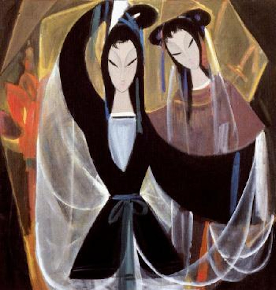 Dancing ladies by Lin Fengmian