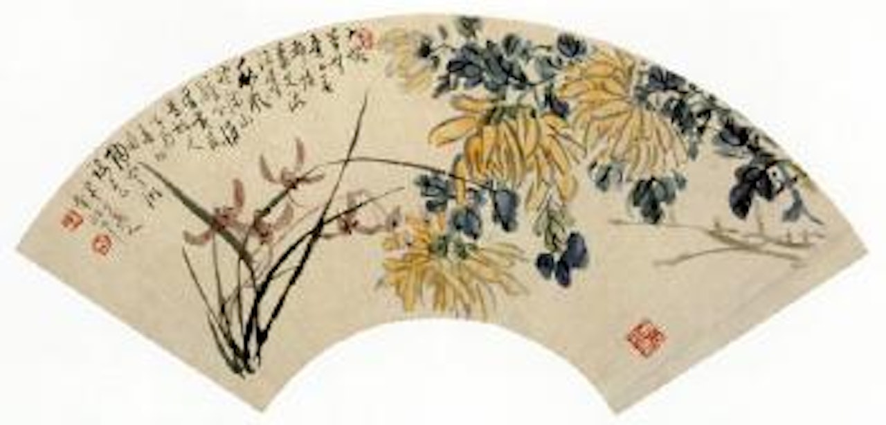 Chrysanthemum and orchid by Chen Banding