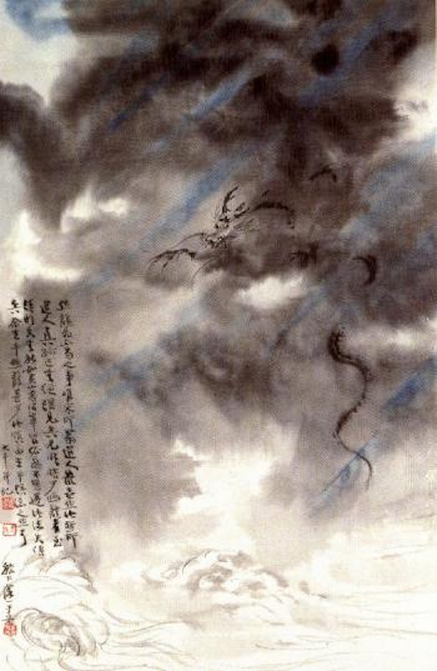 Flying dragon by Zhang Daqian