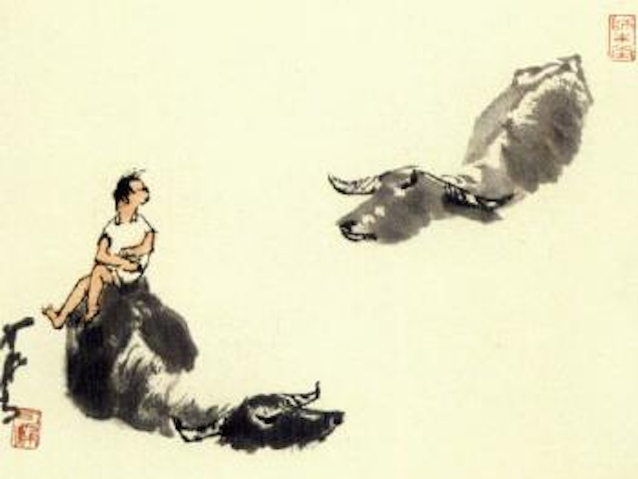 Herdboy by Li Keran