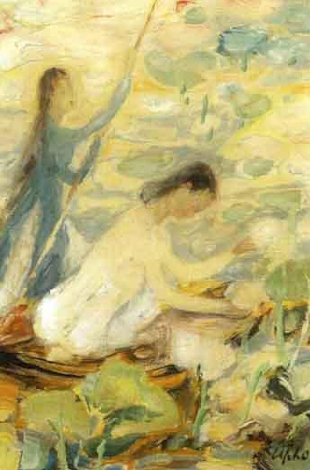 La cueillette des lotus by Le Pho