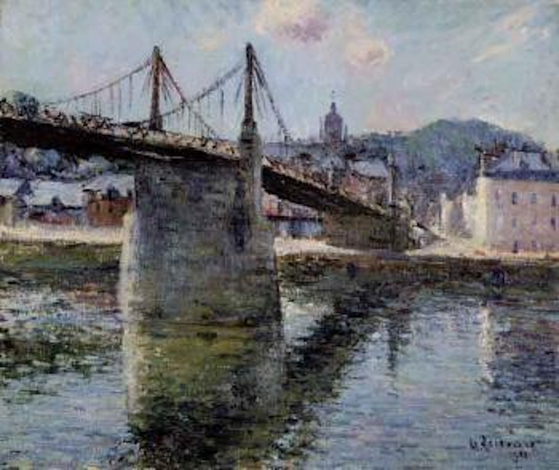 Le pont suspendu d'Elbeuf by Gustave Loiseau