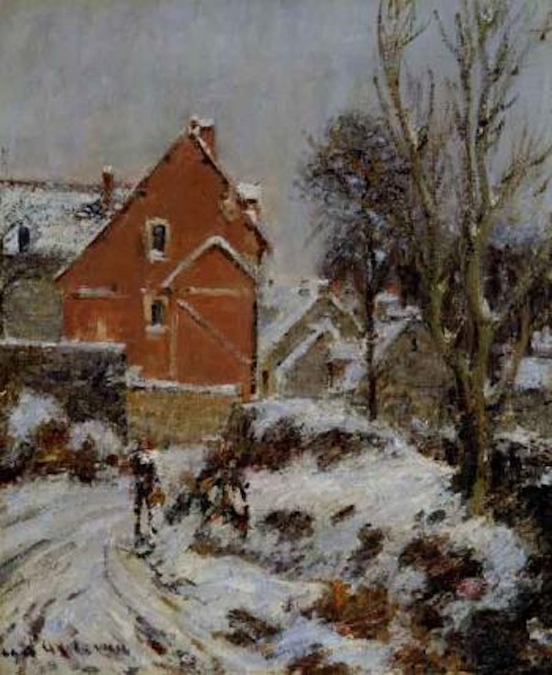 Effet de neige a Chaponval, Pontoise by Gustave Loiseau