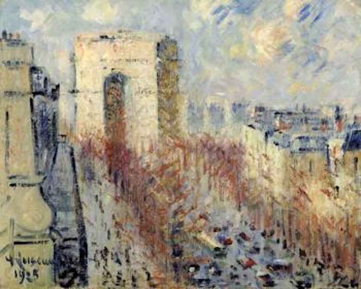 L'avenue de Friedland et l'Arc de Triomphe by Gustave Loiseau