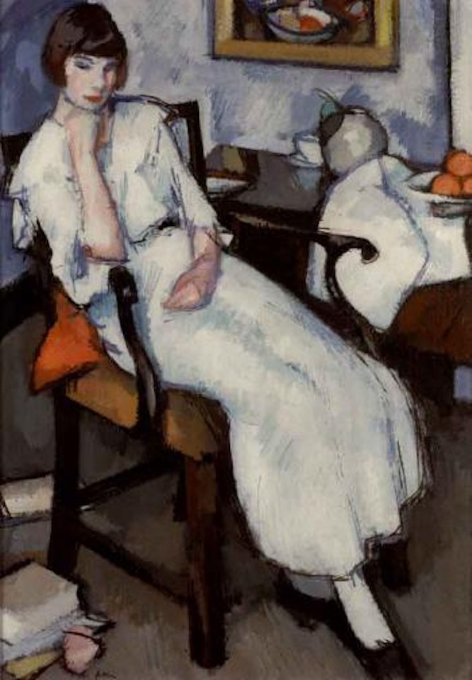 Girl in white by Samuel John Peploe