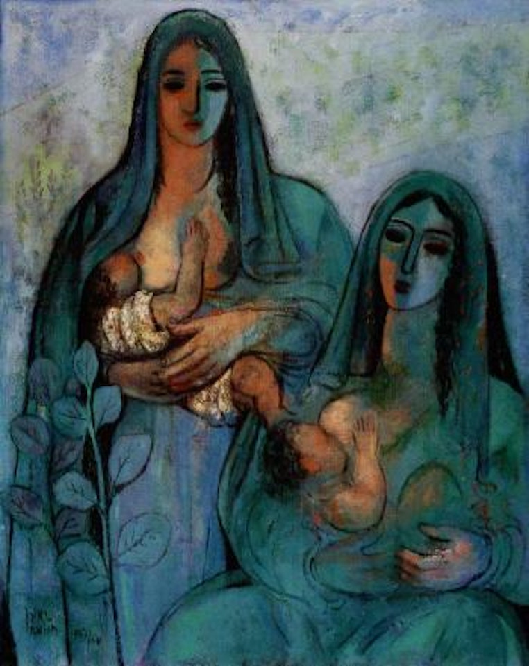 Two Madoonas by Reuven Rubin