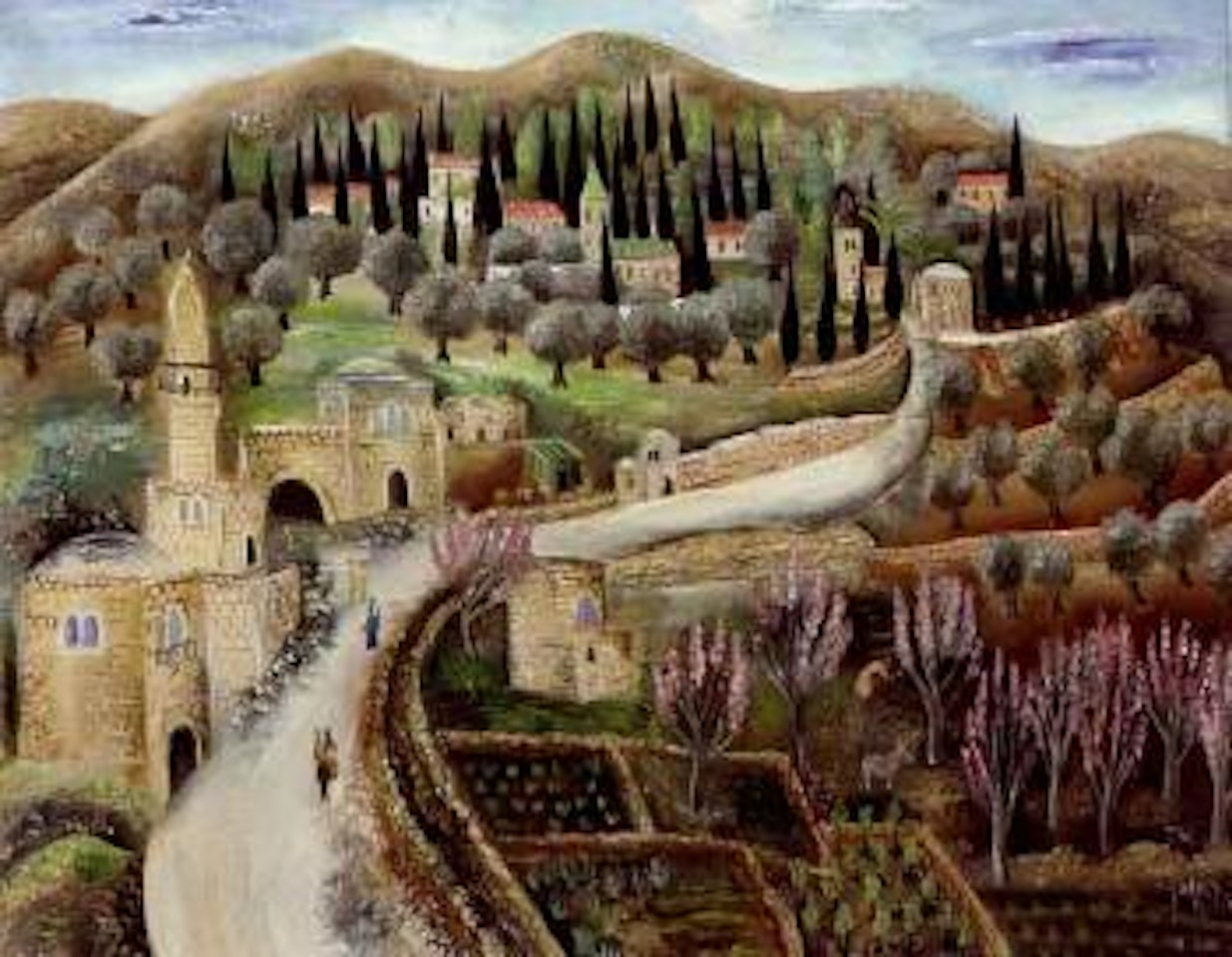 Road to Jerusalem, Ein Karem by Reuven Rubin
