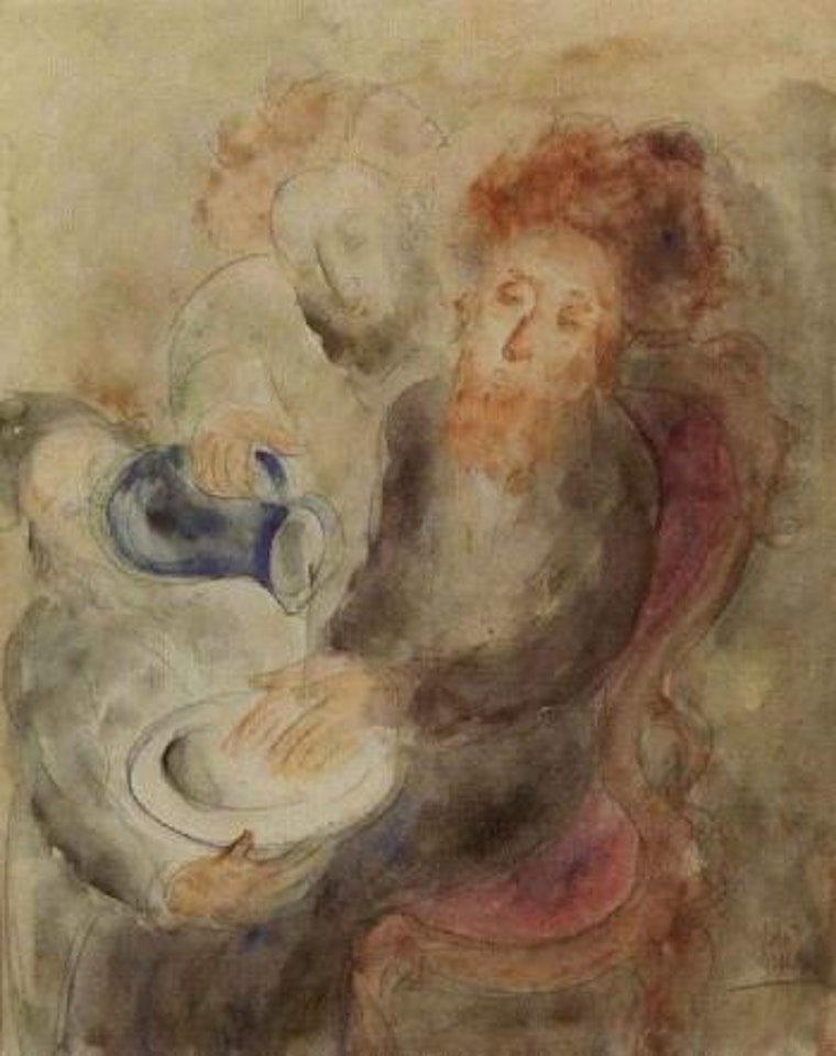 Wahing hands by Reuven Rubin