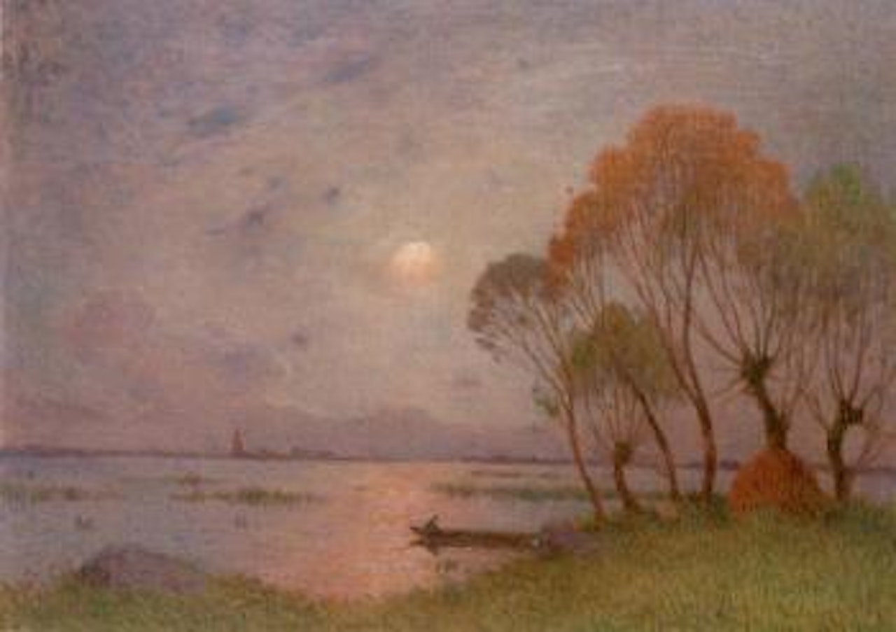 Coucher de soleil sur la Grande Briere by Ferdinand du Puigaudeau