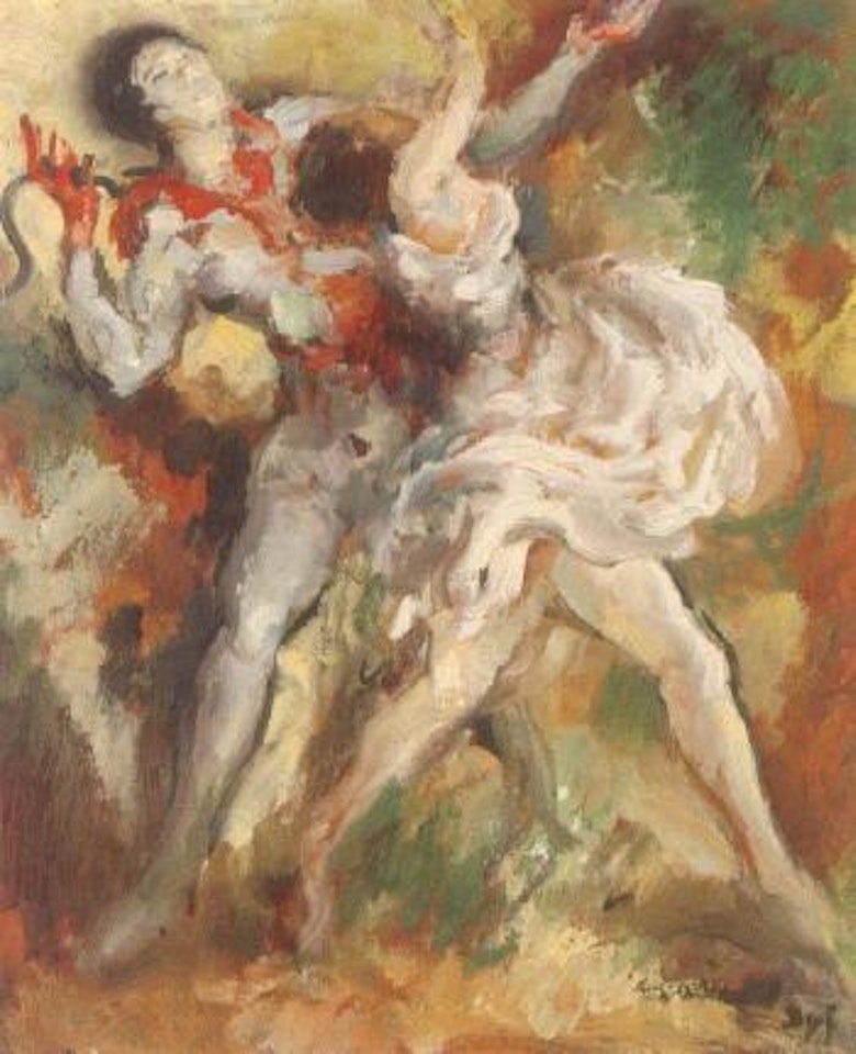 Danseurs, Pierrot et Colombine by Marcel Dyf