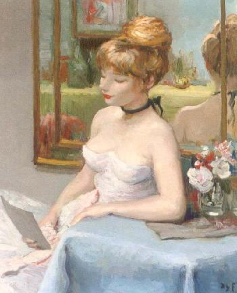 Claudine, la ballerine au mirroir by Marcel Dyf