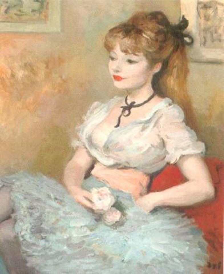 Claudine, la ballerine au tutu bleu by Marcel Dyf