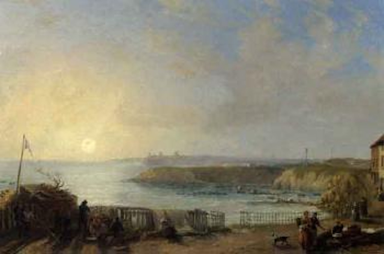 Panoramic view of Cullercoats Bay by John Wilson Carmichael