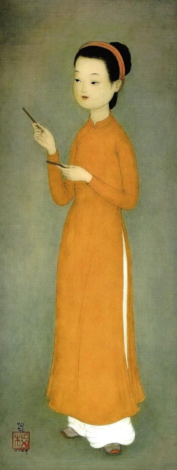 Musicienne en tunique jaune by Mai Trung Thu